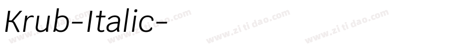 Krub-Italic字体转换