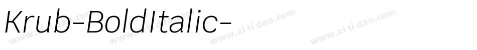 Krub-BoldItalic字体转换