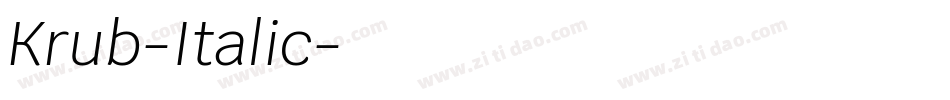 Krub-Italic字体转换