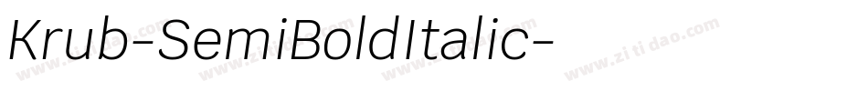Krub-SemiBoldItalic字体转换