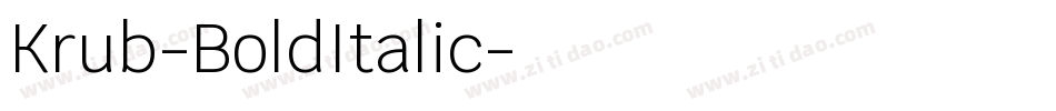 Krub-BoldItalic字体转换