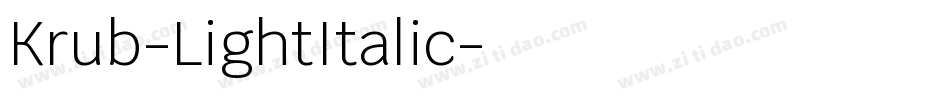 Krub-LightItalic字体转换