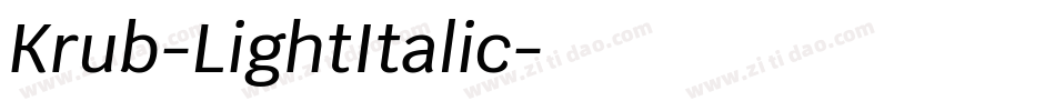 Krub-LightItalic字体转换
