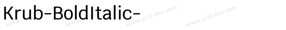 Krub-BoldItalic字体转换