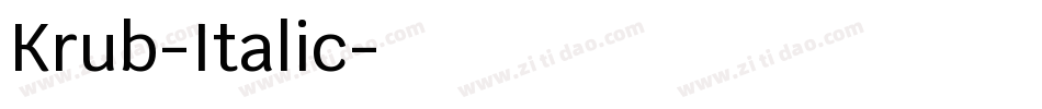 Krub-Italic字体转换