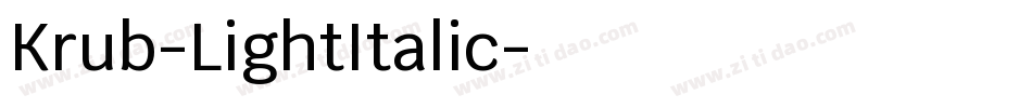 Krub-LightItalic字体转换