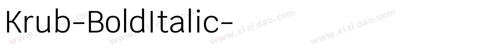 Krub-BoldItalic字体转换