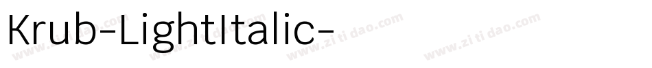 Krub-LightItalic字体转换