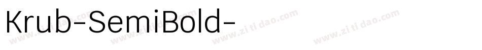 Krub-SemiBold字体转换