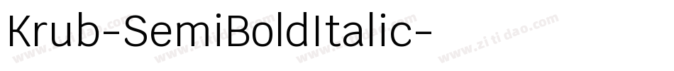 Krub-SemiBoldItalic字体转换