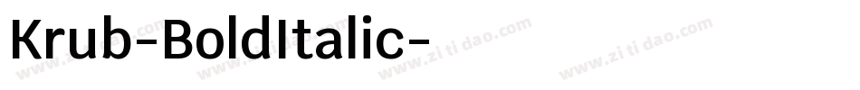 Krub-BoldItalic字体转换
