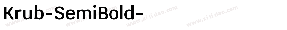 Krub-SemiBold字体转换