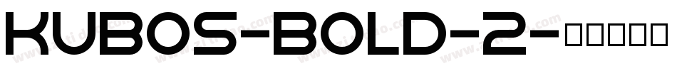 kubos-bold-2字体转换