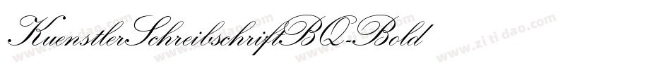 KuenstlerSchreibschriftBQ-Bold字体转换