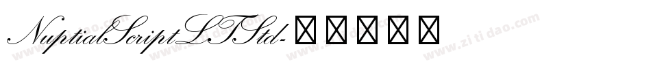 NuptialScriptLTStd字体转换