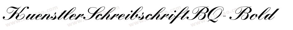 KuenstlerSchreibschriftBQ-Bold字体转换
