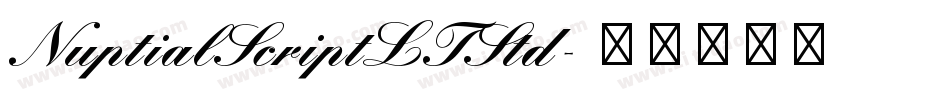 NuptialScriptLTStd字体转换