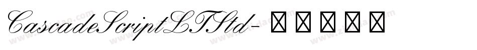 CascadeScriptLTStd字体转换