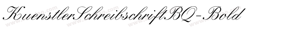 KuenstlerSchreibschriftBQ-Bold字体转换