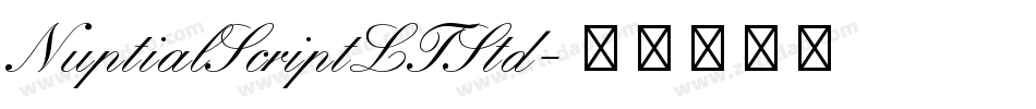 NuptialScriptLTStd字体转换