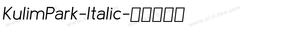 KulimPark-Italic字体转换