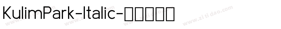 KulimPark-Italic字体转换
