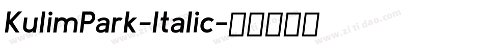 KulimPark-Italic字体转换