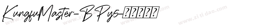 KungfuMaster-BPy5字体转换