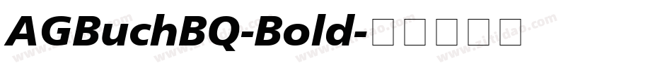 AGBuchBQ-Bold字体转换