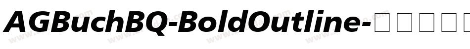 AGBuchBQ-BoldOutline字体转换