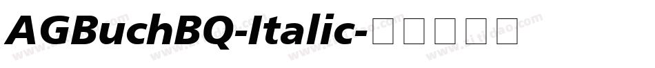 AGBuchBQ-Italic字体转换