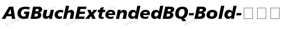 AGBuchExtendedBQ-Bold字体转换