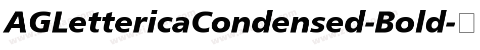 AGLettericaCondensed-Bold字体转换
