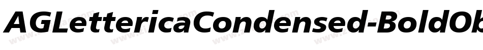 AGLettericaCondensed-BoldObli字体转换