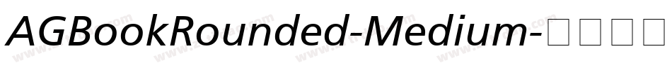 AGBookRounded-Medium字体转换