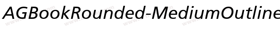 AGBookRounded-MediumOutline字体转换
