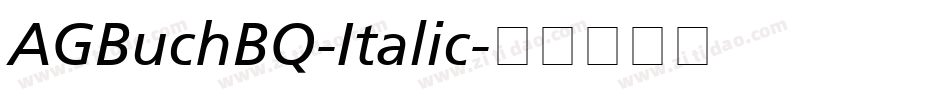 AGBuchBQ-Italic字体转换