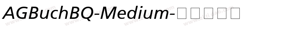 AGBuchBQ-Medium字体转换