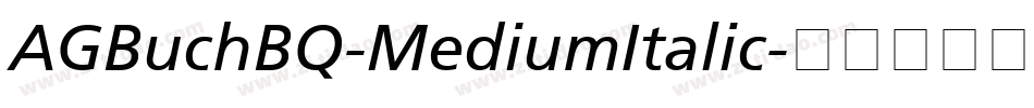 AGBuchBQ-MediumItalic字体转换