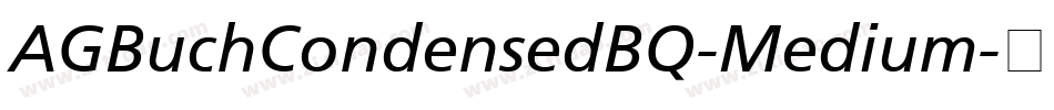 AGBuchCondensedBQ-Medium字体转换
