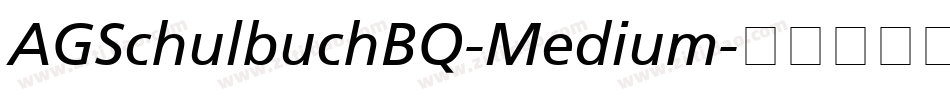 AGSchulbuchBQ-Medium字体转换
