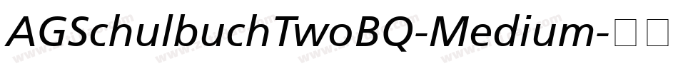 AGSchulbuchTwoBQ-Medium字体转换