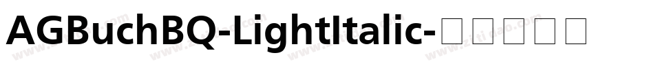 AGBuchBQ-LightItalic字体转换