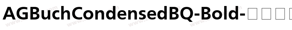 AGBuchCondensedBQ-Bold字体转换
