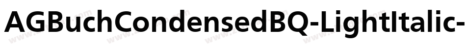 AGBuchCondensedBQ-LightItalic字体转换
