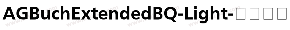 AGBuchExtendedBQ-Light字体转换