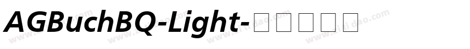 AGBuchBQ-Light字体转换