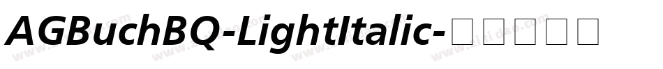 AGBuchBQ-LightItalic字体转换