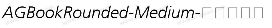 AGBookRounded-Medium字体转换