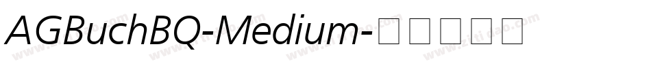 AGBuchBQ-Medium字体转换